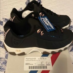 Black Athletic Sneakers with White Soles